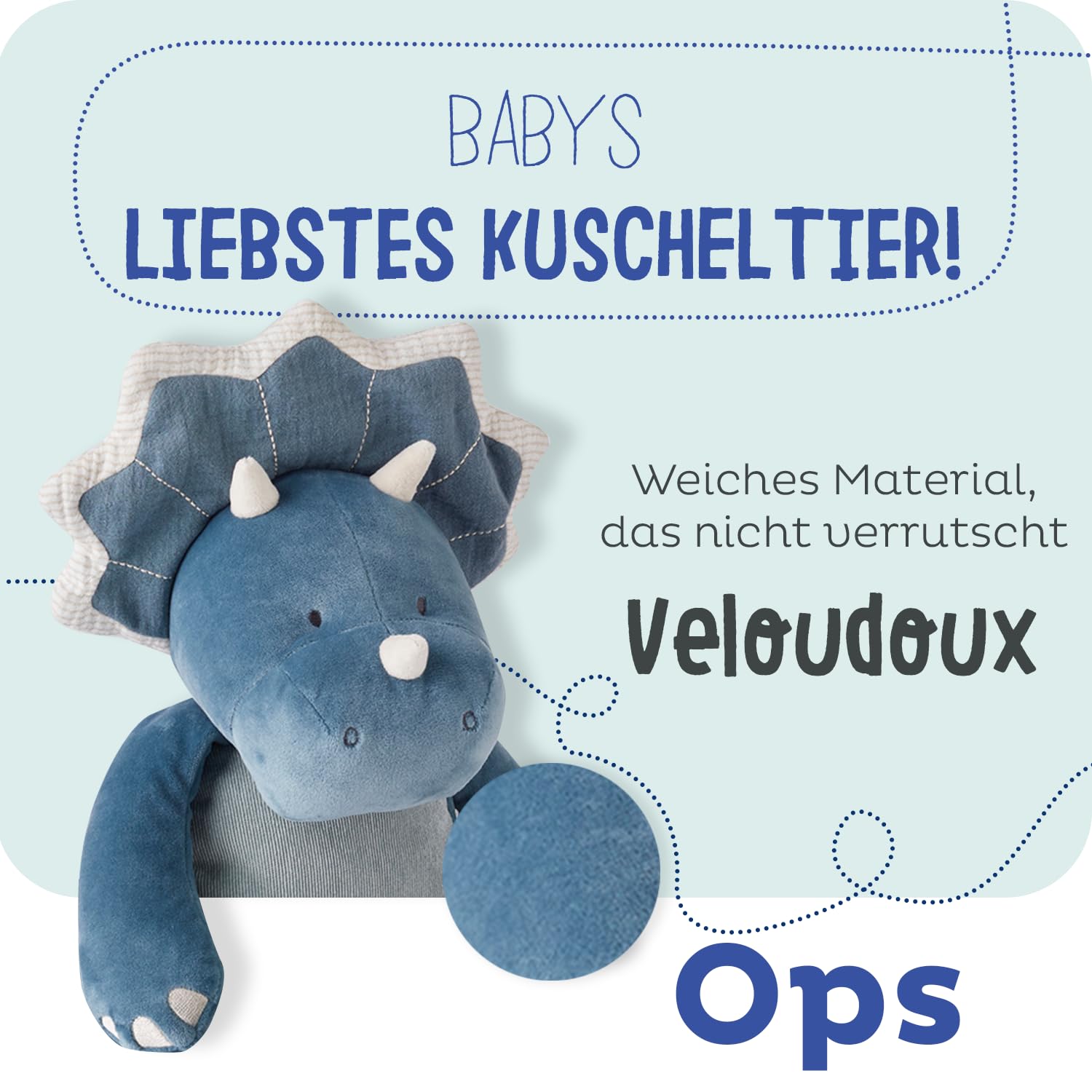 noukie-s-ops-schmusetuch-25-cm-aus-bio-baumwolle image 2