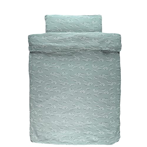 noukies-mix-match-bettbezug-100-x-140-cm-blau-dinosaurier-mit-kissenbezug image 6