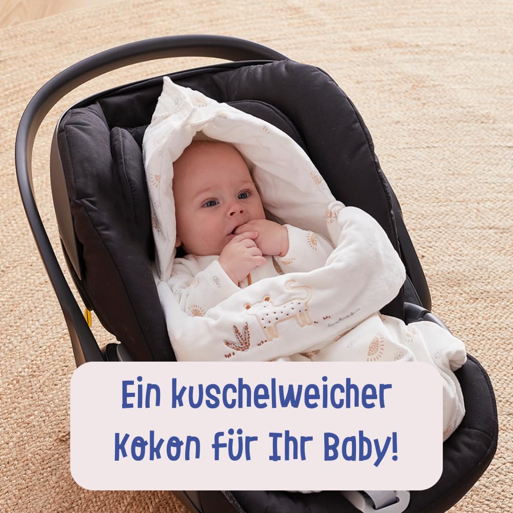 noukies-babyschlafsack-babou-veloudoux-ecru-0-6-monate-f-r-autositz image 4