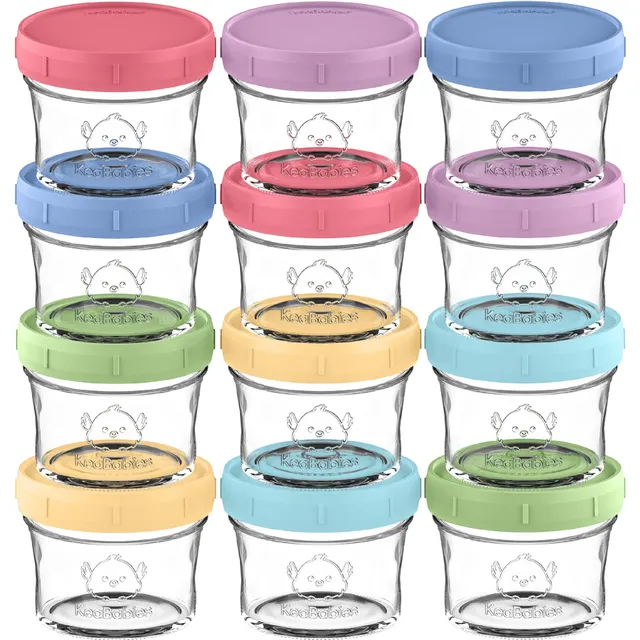 keababies-prep-jars-babybrei-gl-ser-aus-glas-4oz-12er-set image 1