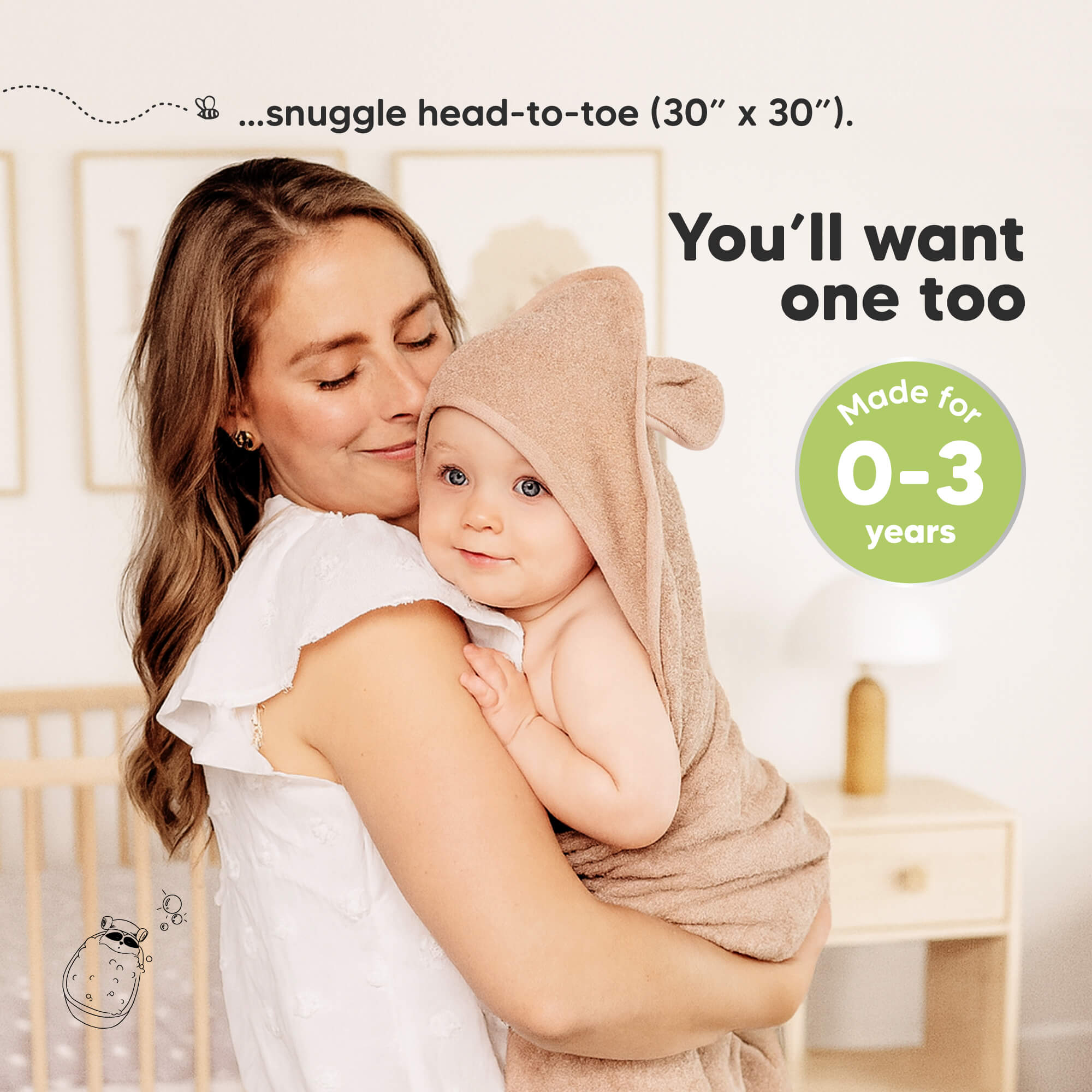 keababies-snuggle-kapuzenhandtuch-baby-2er-set-b-renohren-bambus-500gsm image 3