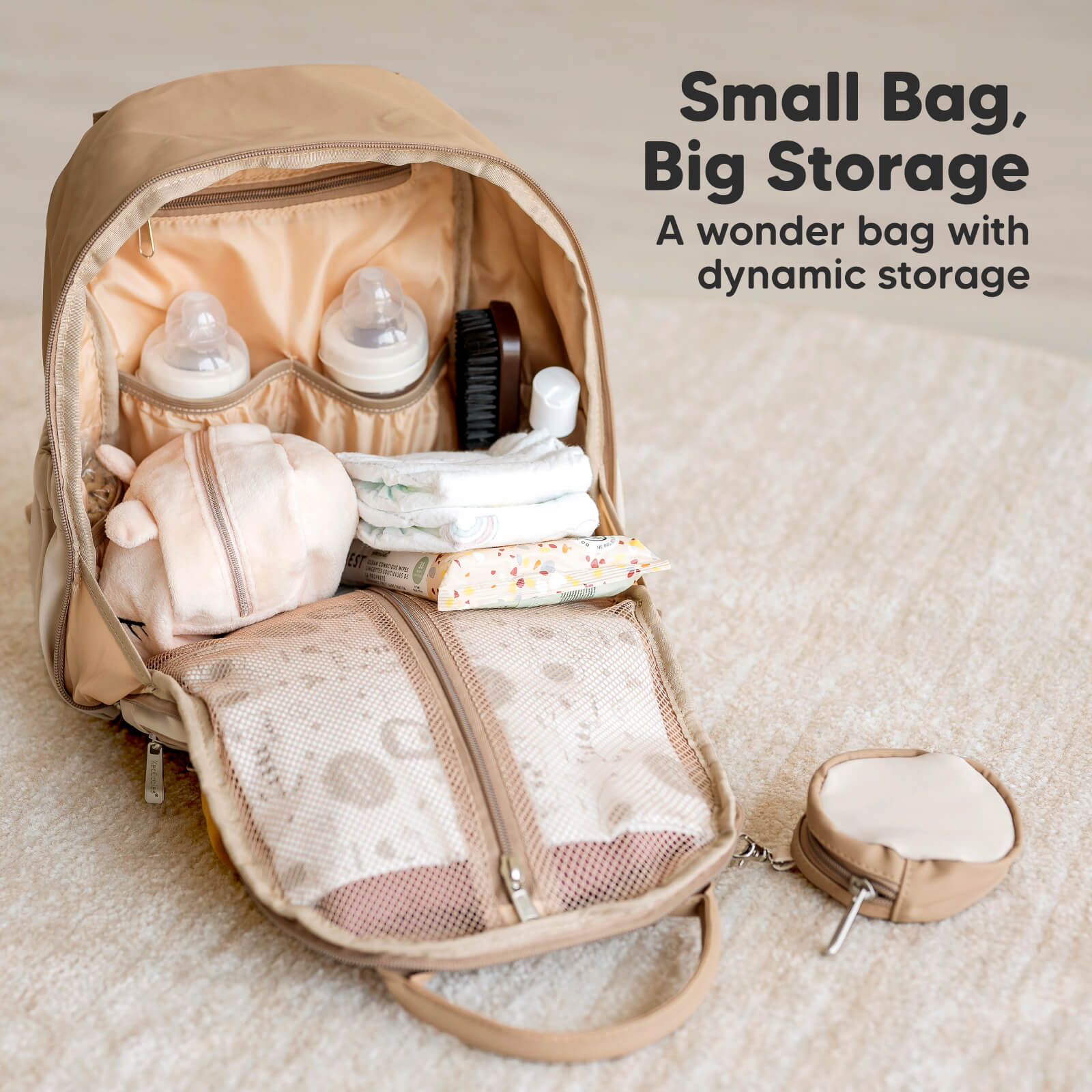 keababies-play-wickelrucksack-11l-18l-aus-pu-leder-mit-wickelunterlage image 2