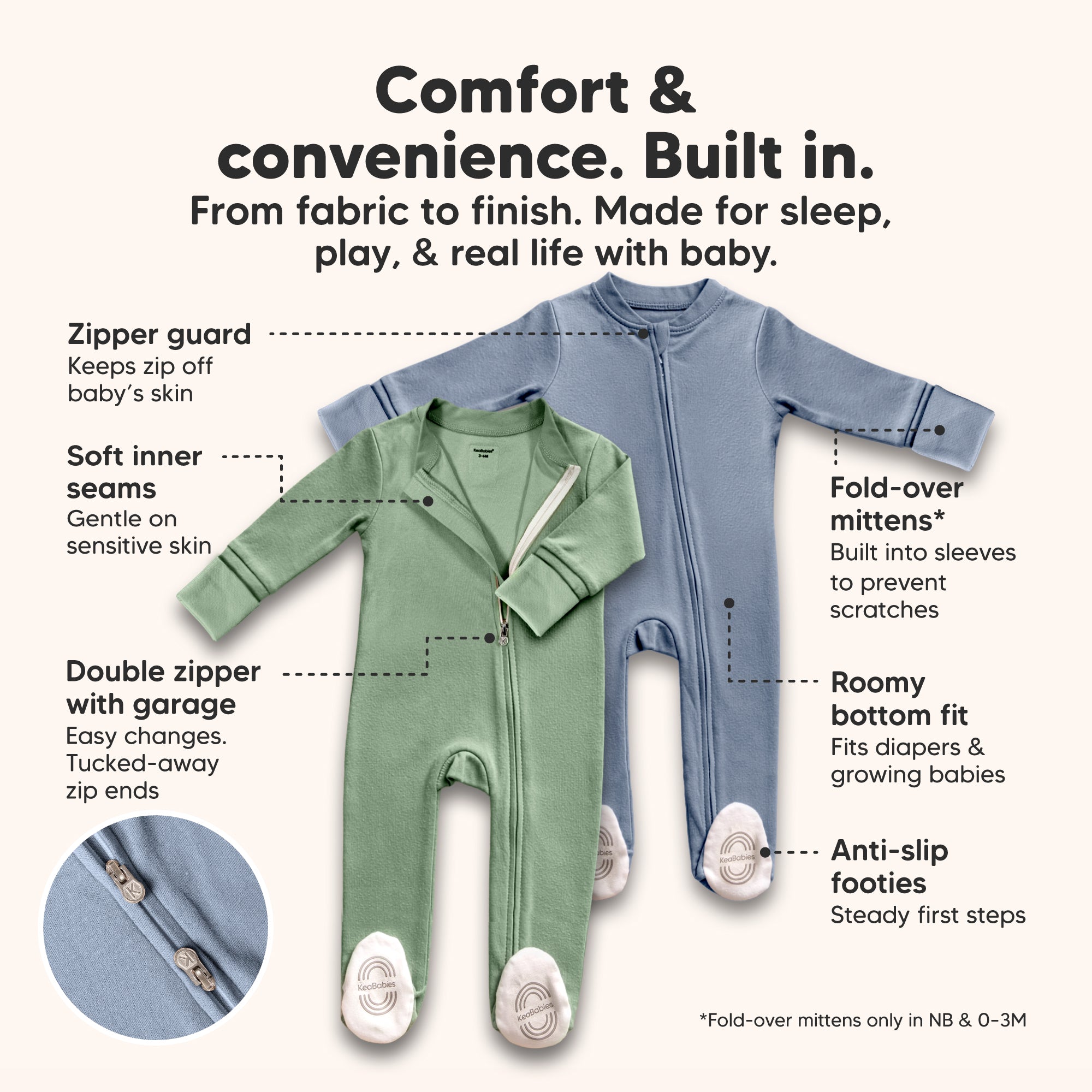 keababies-soothe-baby-sleep-play-footie-strampler image 4
