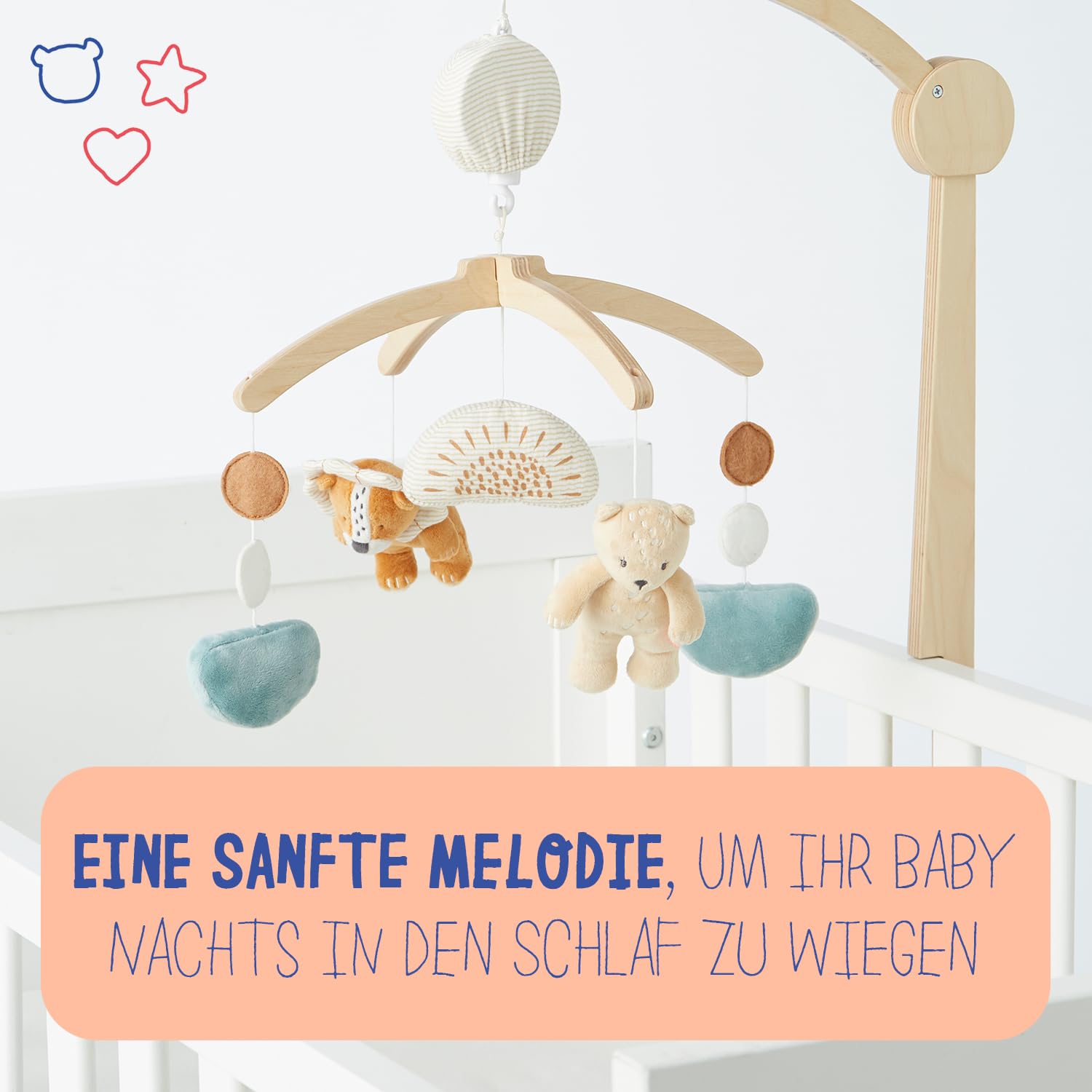 noukie-s-babou-kendi-musik-mobile-holz-pastell-f-r-wiege-und-gitterbett image 4