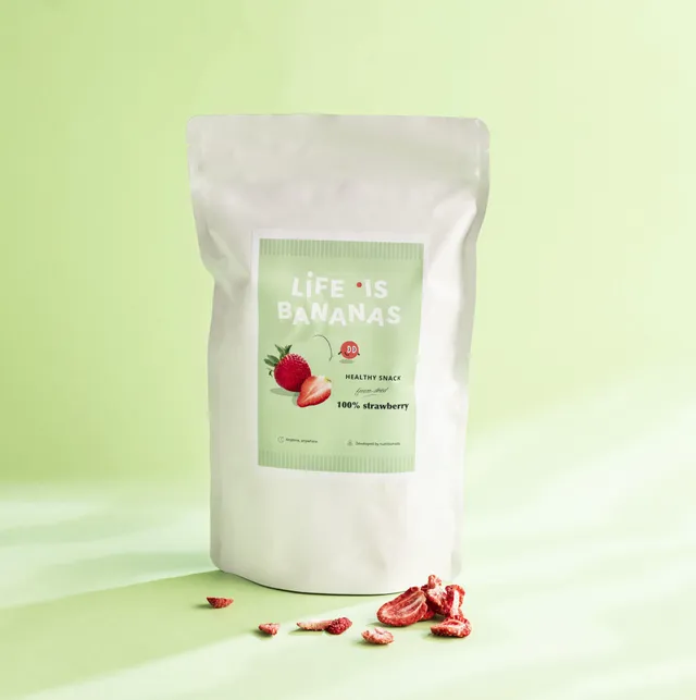 life-is-bananas-erdbeeren-snack-100g-fruchtsnack image 1