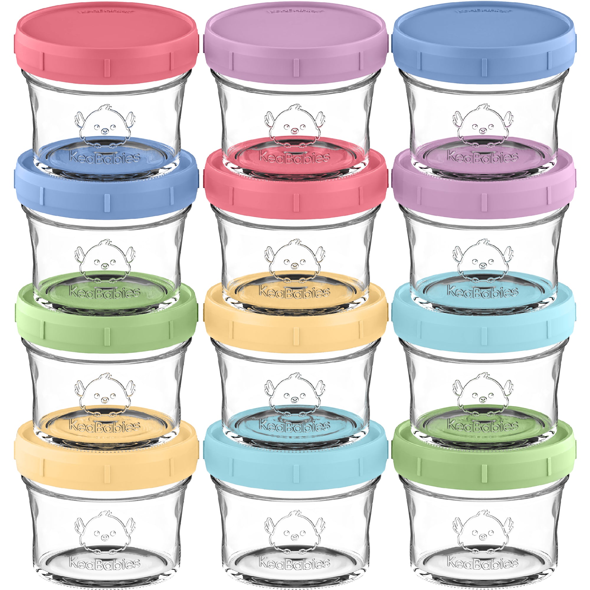 keababies-prep-jars-babybrei-gl-ser-aus-glas-4oz-12er-set image 1