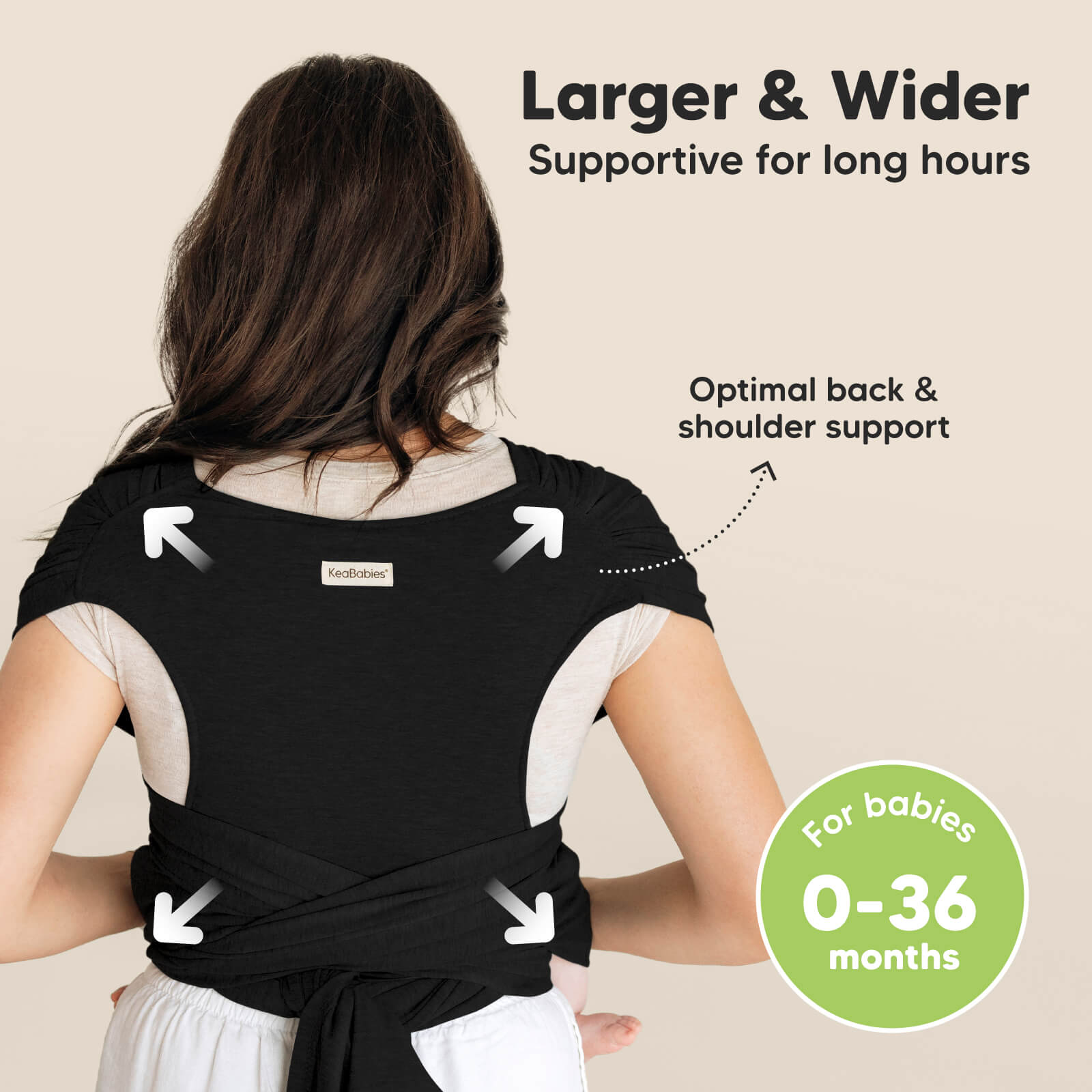 keababies-d-lite-wrap-babytrage-tragetuch-mit-ringen-7-44-lbs-schwarz image 2