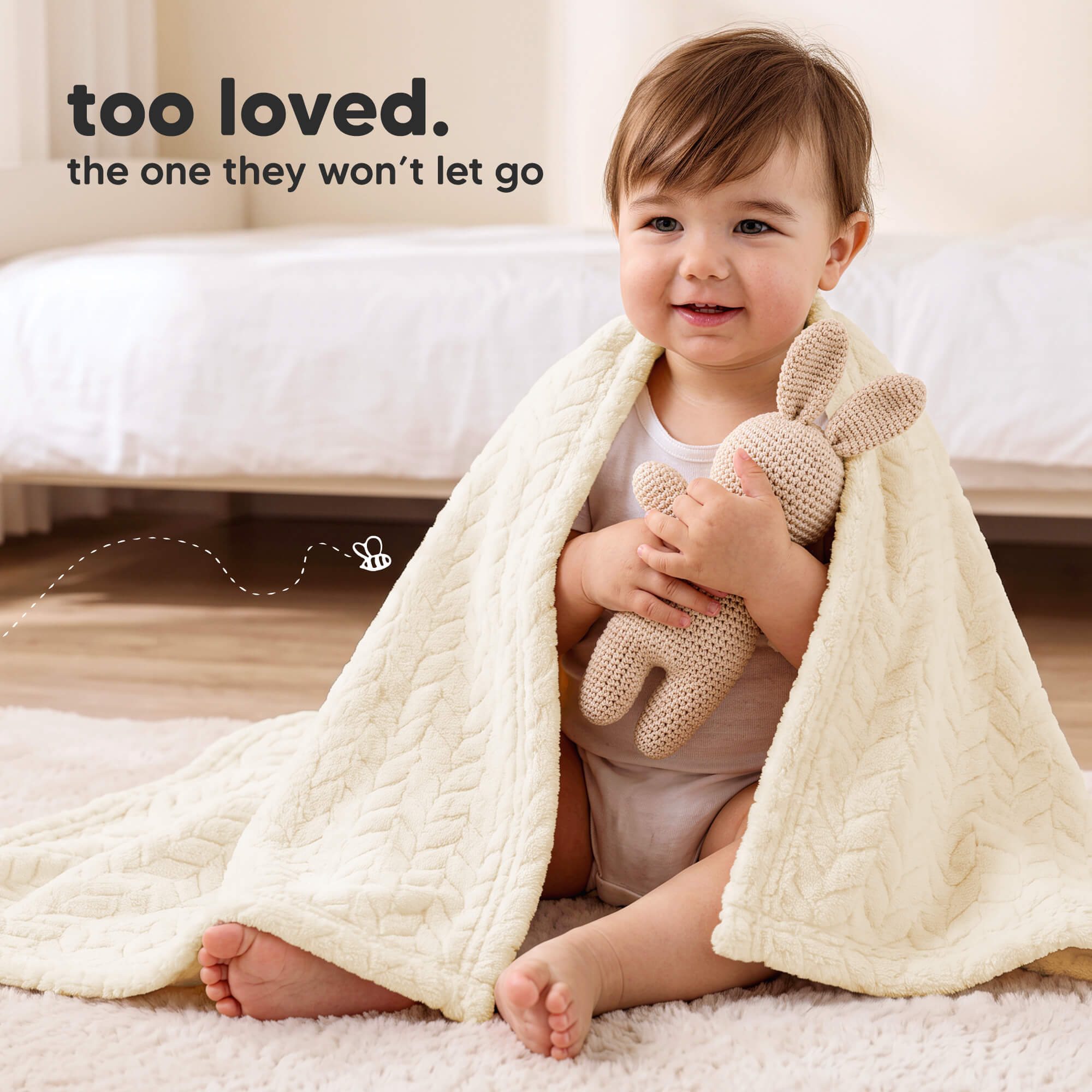 keababies-souffl-fleece-babydecke-30x40-serene-grau-320gsm image 5