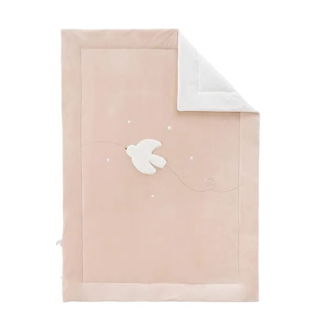 noukie-s-veloudoux-decke-bali-moka-snow-rosa-100-x-140-cm image 1