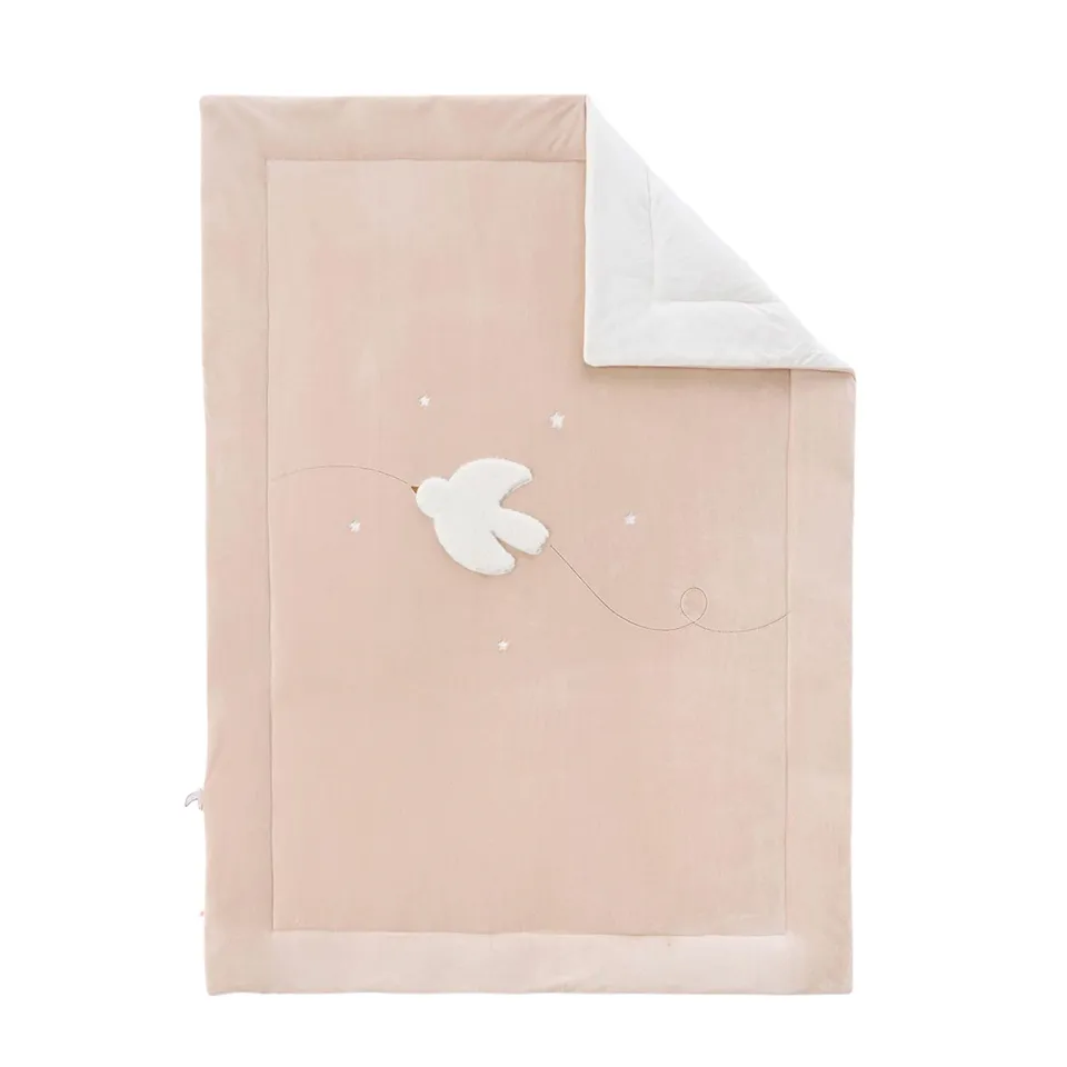 noukie-s-veloudoux-decke-bali-moka-snow-rosa-100-x-140-cm image 1