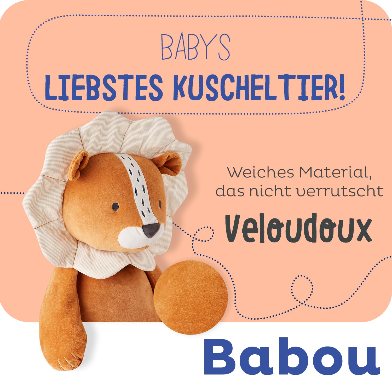 noukies-babou-schmusetuch-bio-baumwolle-40-cm image 2