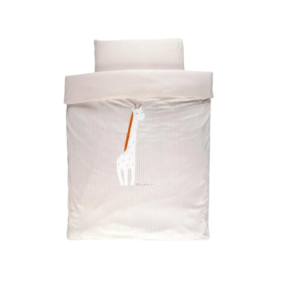 noukies-bettbezug-set-tiga-giraffe-beige-100x140-cm-mit-kissenbezug image 1