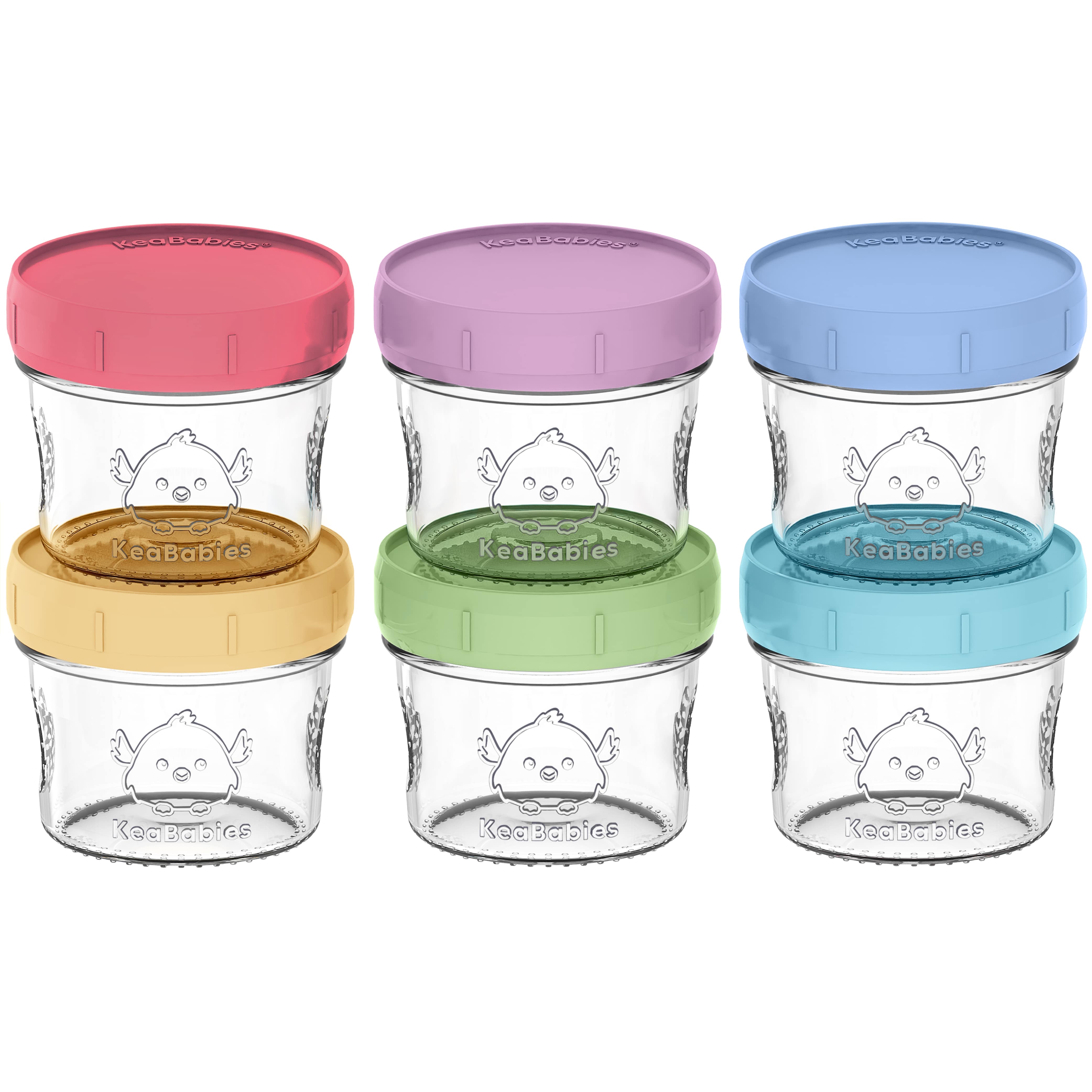 keababies-prep-jars-babybrei-gl-ser-aus-glas-4oz-6er-set image 1