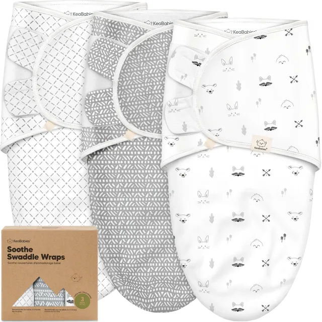 keababies-soothe-3-pack-puckt-cher-swaddle-wraps-bio-baumwolle image 1