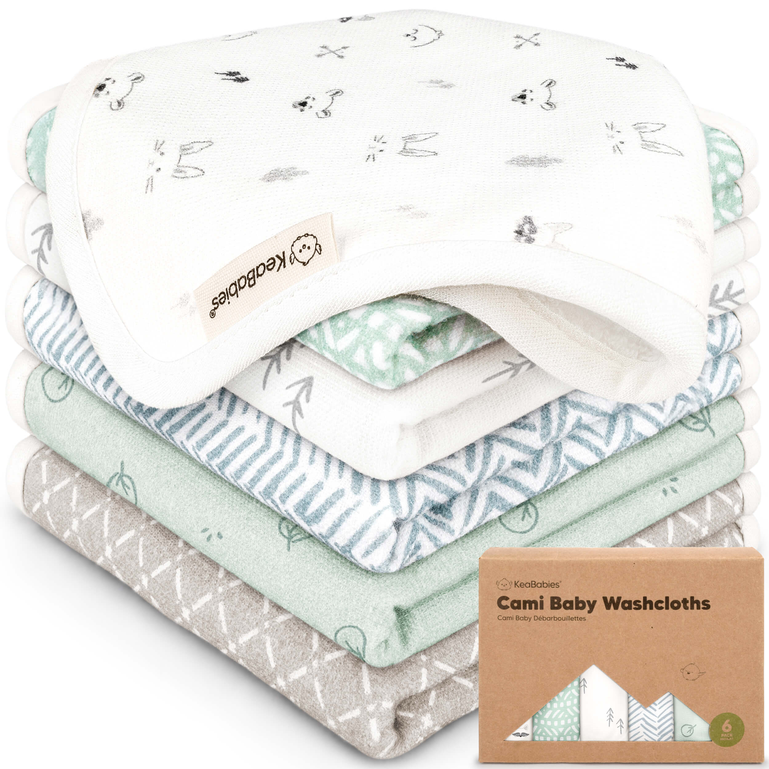 keababies-cami-baby-waschlappen-10x10-aus-musselin-6er-pack image 1