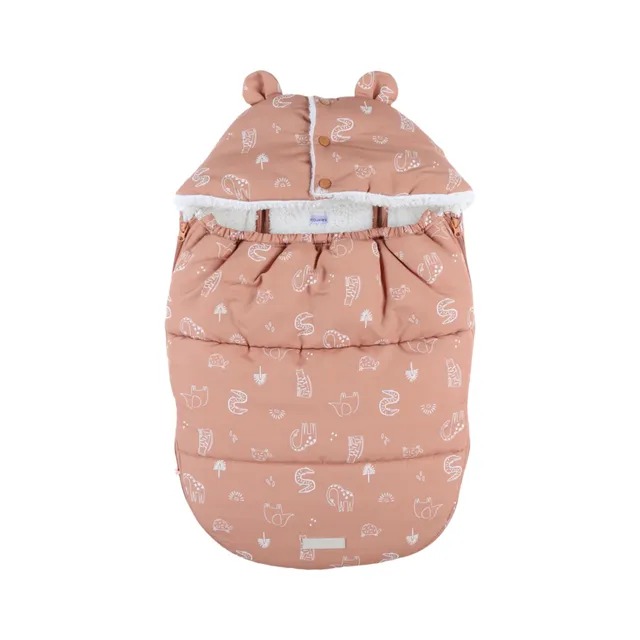 noukies-babynest-wasserabweisend-karamell-tiermotiv-bis-4-5-monate image 1