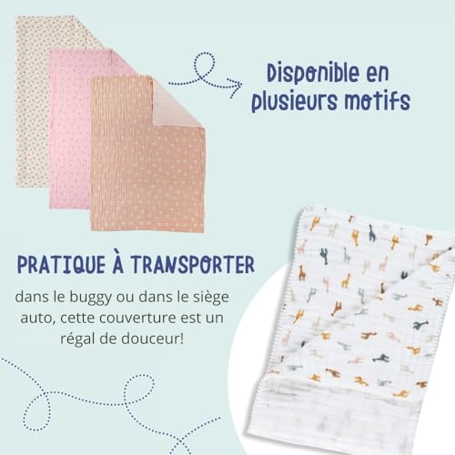 noukies-decke-mix-match-bio-baumwolle-ecru-giraffe image 8