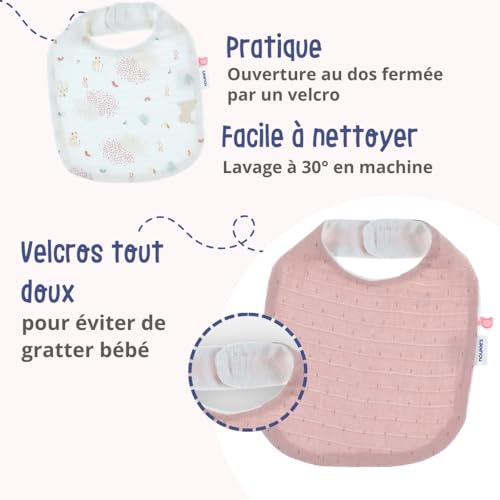 noukies-mix-match-set-mit-3-l-tzchen-bio-baumwollmusselin-ecru-und-rosa-0-12-mon image 8