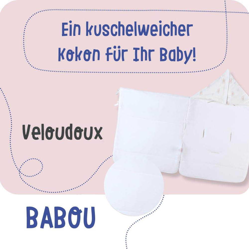 noukies-babyschlafsack-babou-veloudoux-ecru-0-6-monate-f-r-autositz image 2