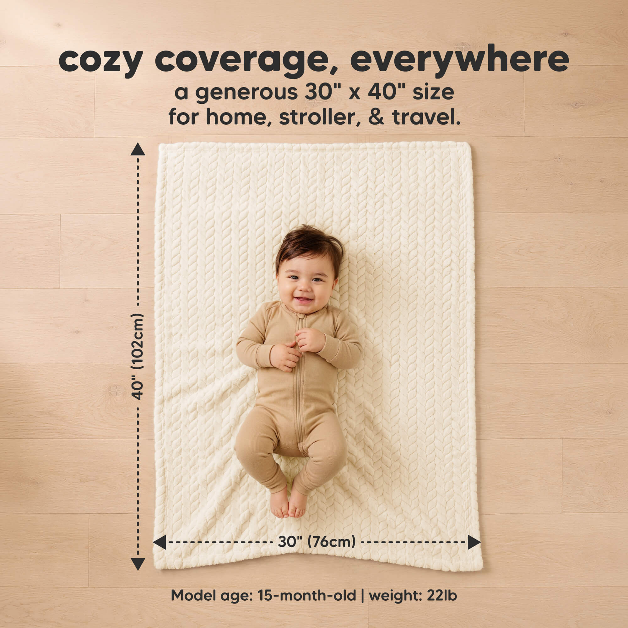 keababies-souffl-fleece-babydecke-30x40-serene-grau-320gsm image 3