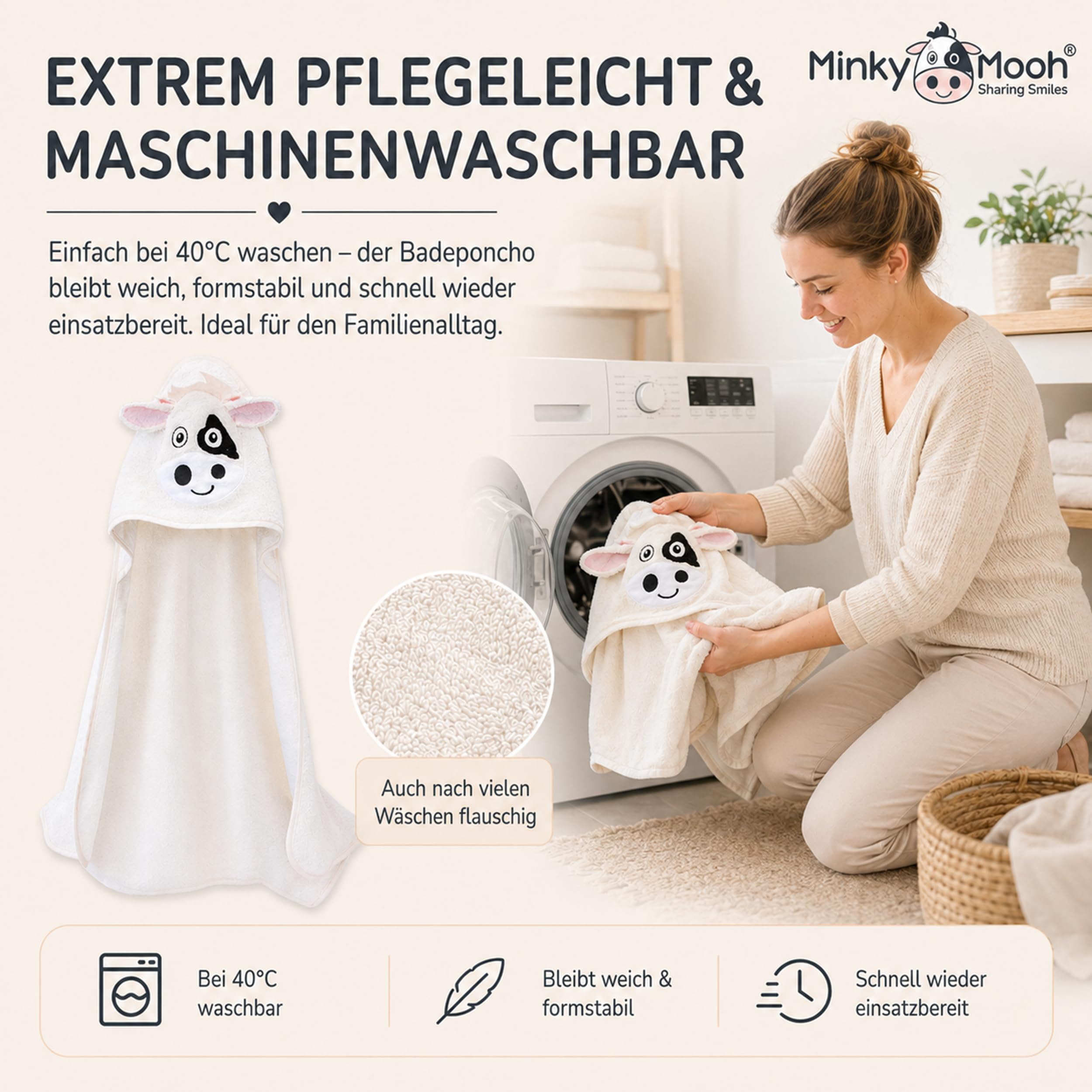 minky-mooh-badeponcho-kuh-bio-baumwolle-75x75-cm-wei-mit-kapuze image 7