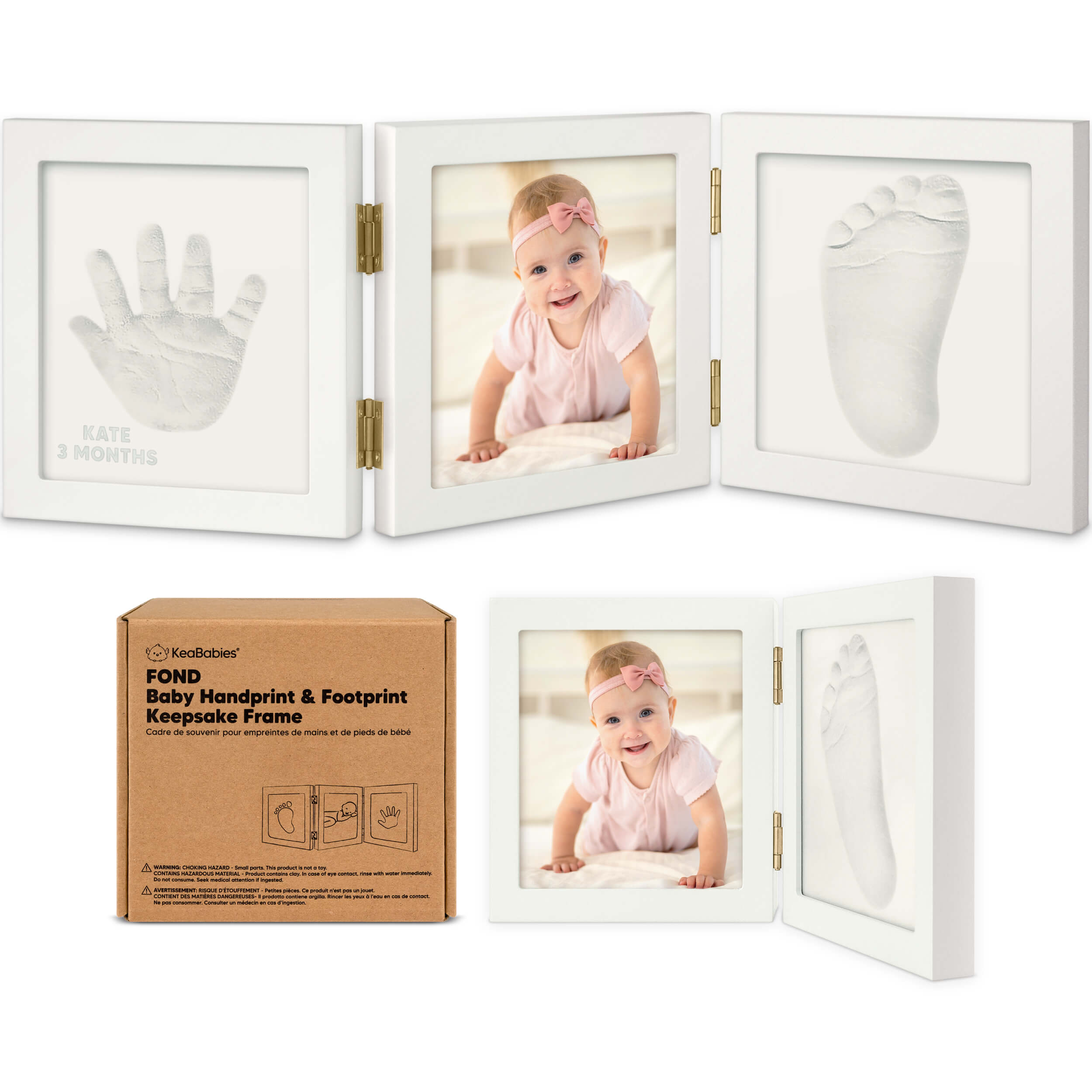 keababies-fond-hand-und-fu-abdruck-erinnerungsrahmen-baby image 1