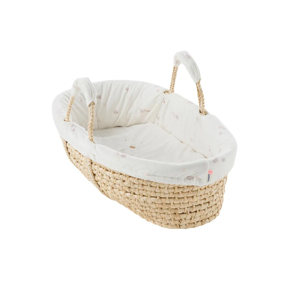 noukies-moseskorb-veloudoux-bali-mokka-snow-80-x-50-x-30-cm-mit-matratze image 1