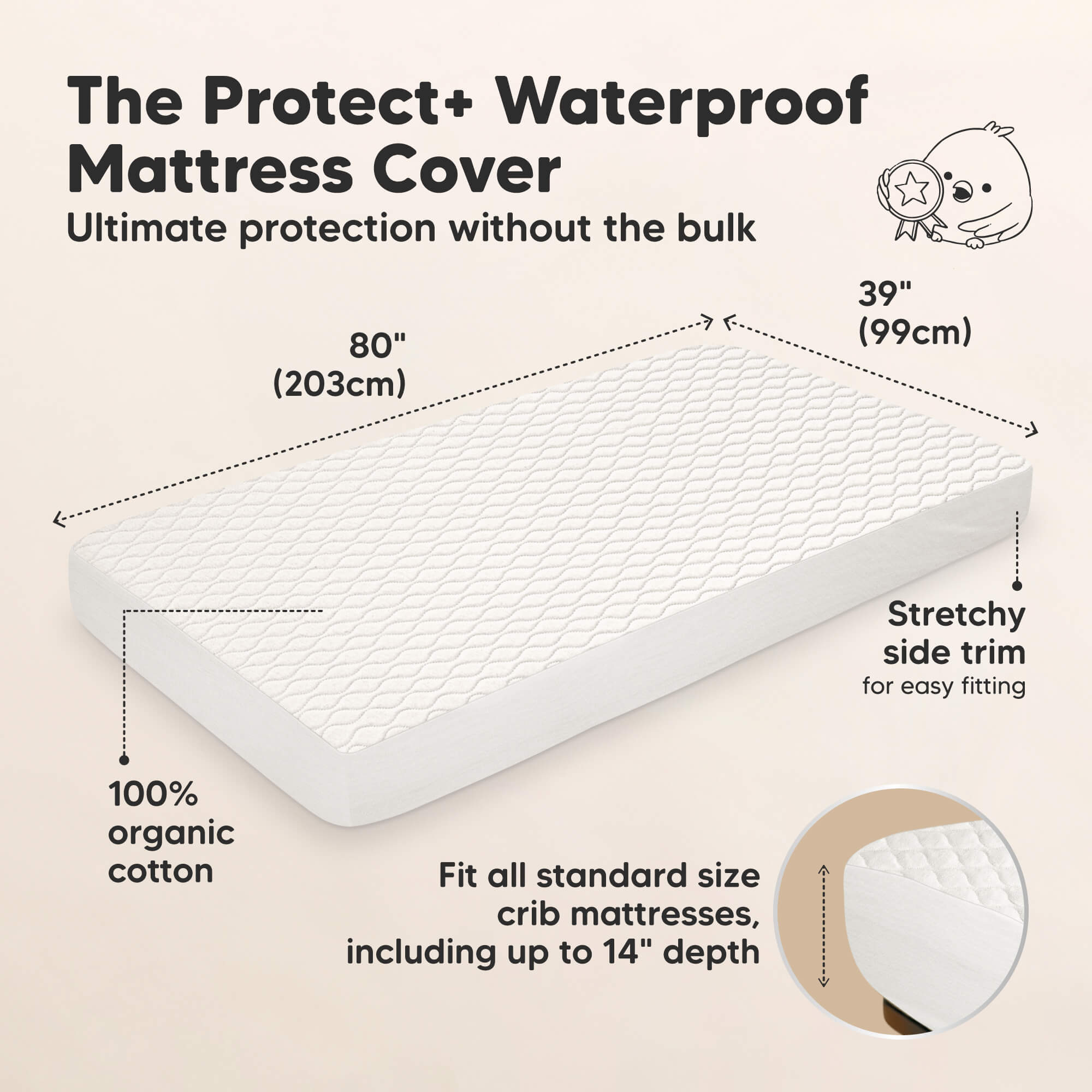 keababies-mavy-protect-wasserdichte-twin-matratzenauflage-1er-pack-grau image 3