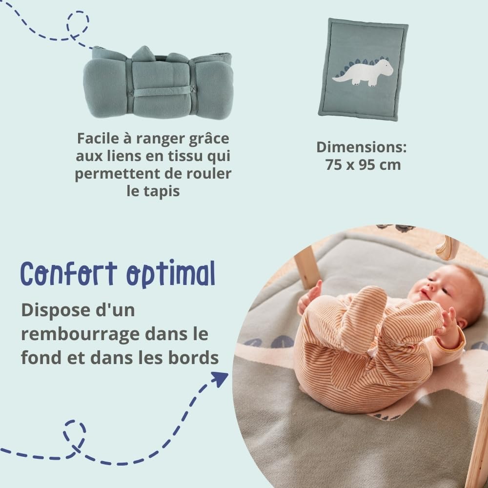 noukies-stegi-spielmatte-dinosaurier-bio-75-x-95-cm-gr-n image 3