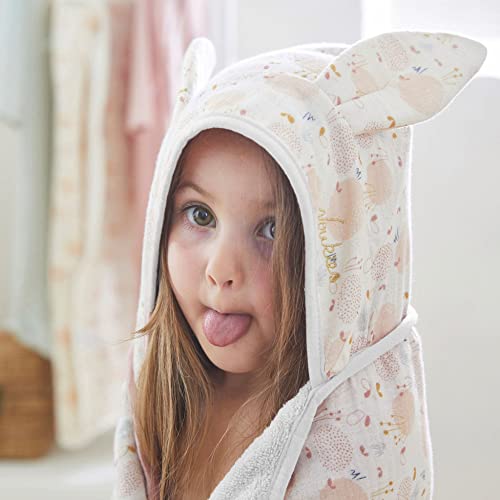 noukies-lina-joy-kapuzenbadetuch-frottee-ecru-rosa-einhorn image 7