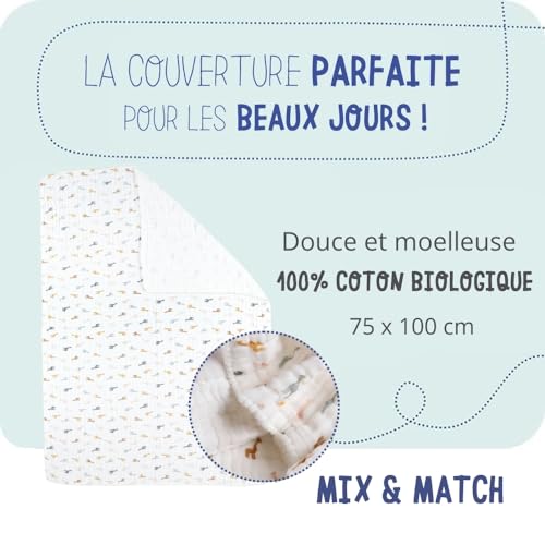 noukies-decke-mix-match-bio-baumwolle-ecru-giraffe image 7