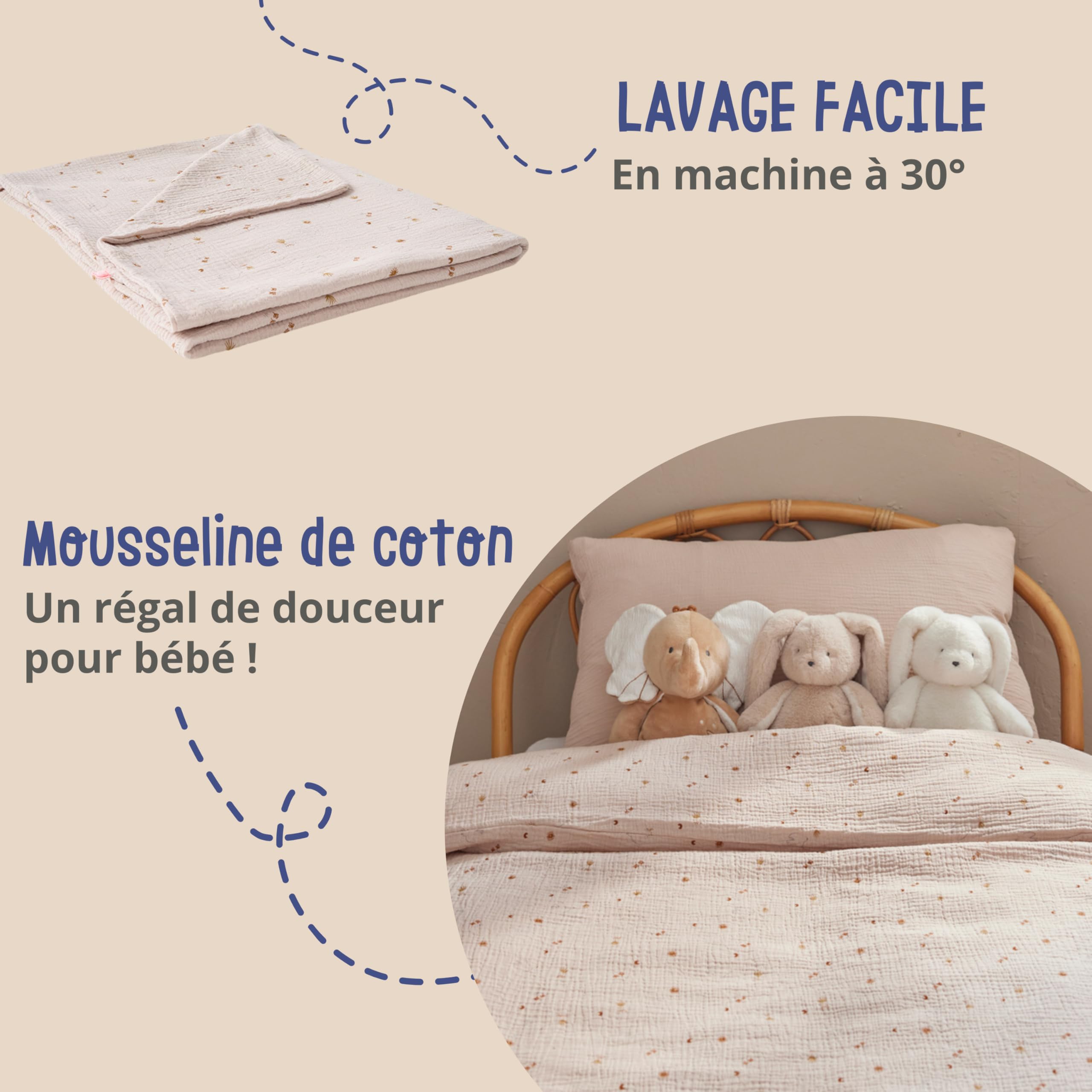 noukies-bali-bettbezug-set-mokka-snow-taupe-100-x-140-cm image 3