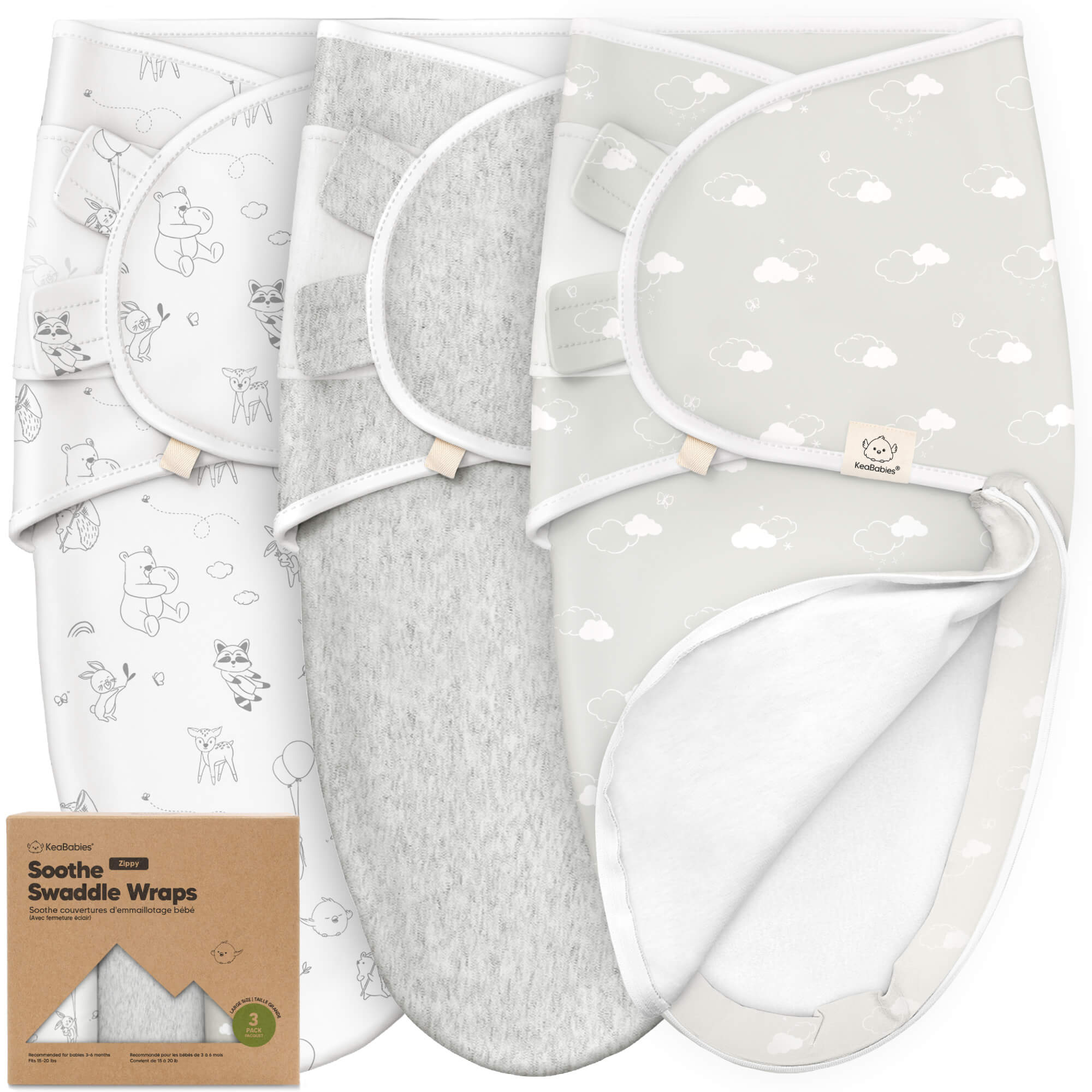 keababies-soothe-zippy-swaddle-wrap-3er-pack-pucksack-mit-rei-verschluss-0-6-mon image 1