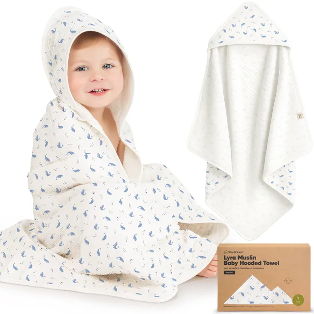 keababies-lyra-musselin-kapuzenhandtuch-baby-bio-baumwolle image 1