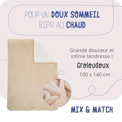noukies-mix-match-groloudoux-decke-100x140-cm-beige image 8