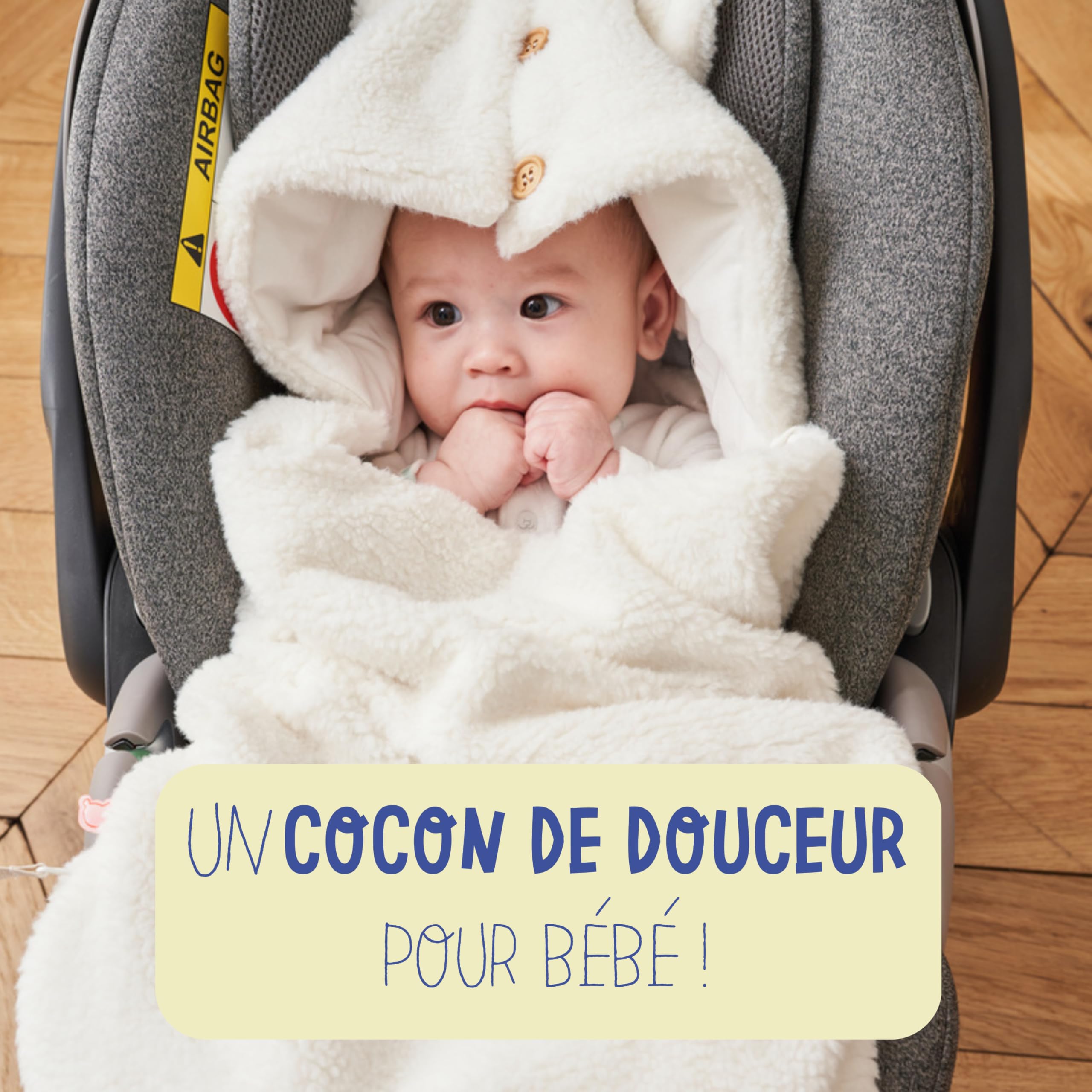 noukies-mix-match-einschlagdecke-sherpa-ecru-autositz-kinderwagen image 4