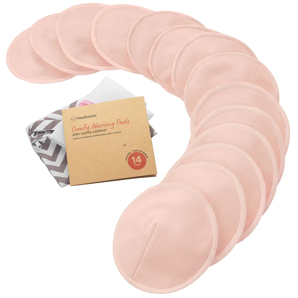 keababies-comfy-stilleinlagen-bio-bambus-14er-pack-pink-sand image 1
