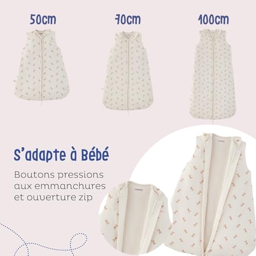 noukies-baby-schlafsack-tog-1-0-2-5-kurzarm-50-cm-70-cm-100-cm image 8