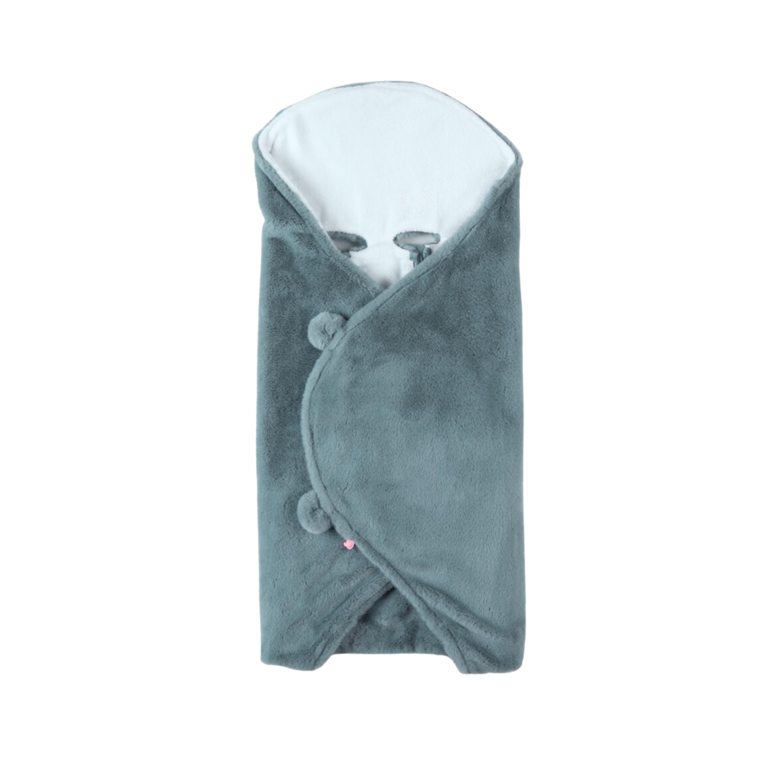noukies-babydecke-kinderwagen-autositz-blau-mit-kapuze image 1