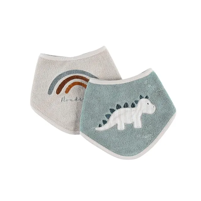 noukie-s-stegi-2er-bandana-l-tzchen-dinosaurier-bis-3-monate image 1
