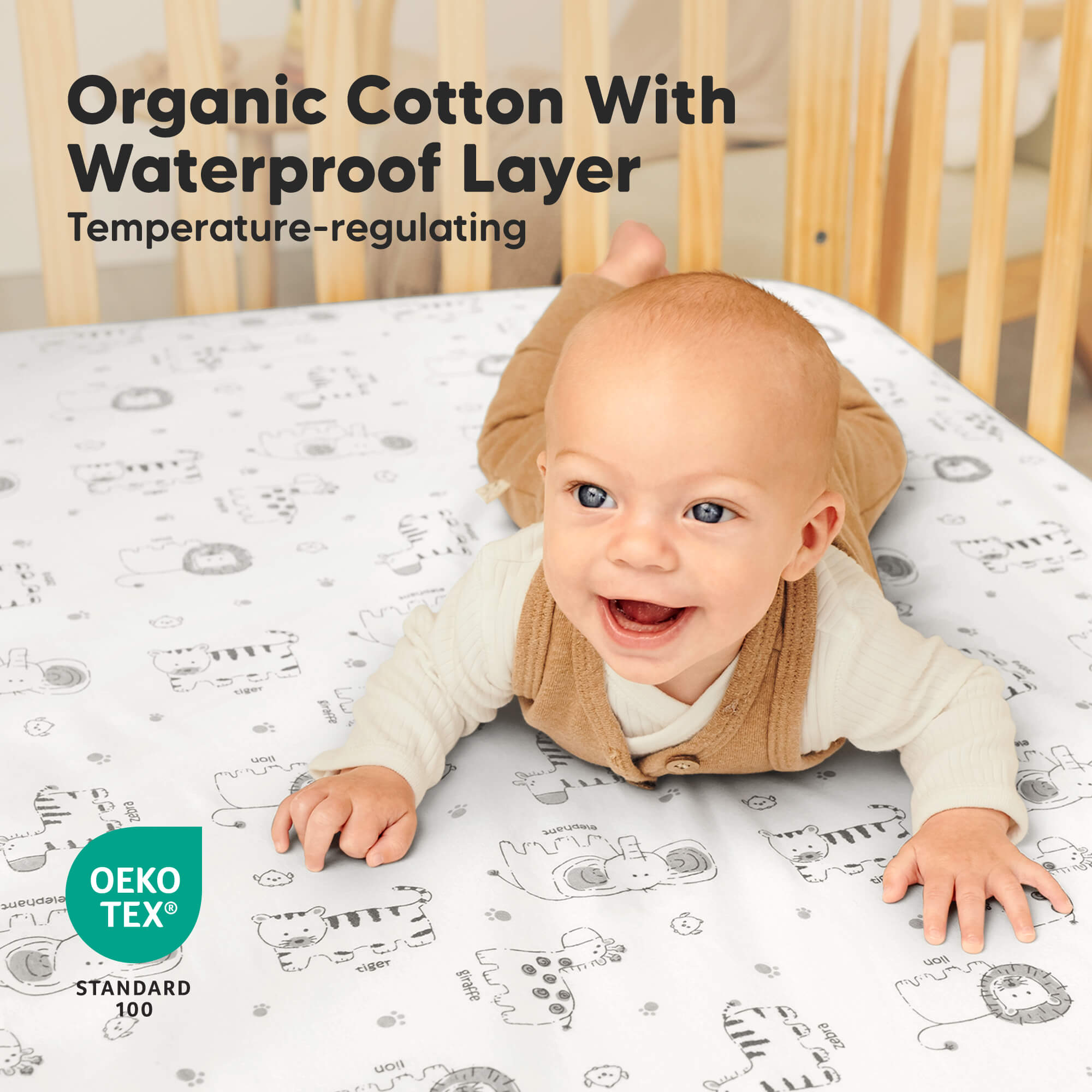 keababies-soothe-protect-2er-set-wasserdichte-spannbettlaken-52x28-bio-baumwolle image 2