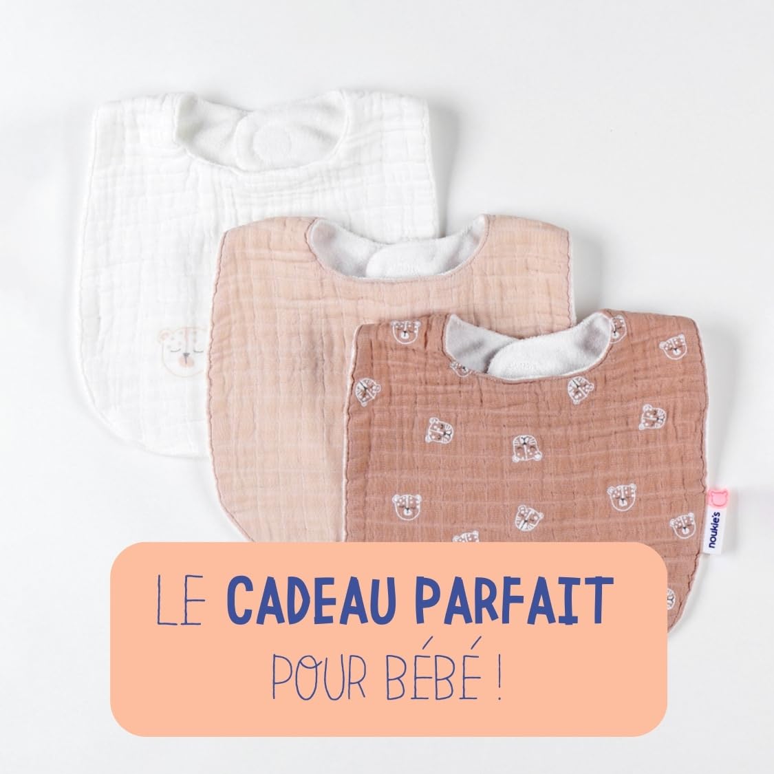 noukies-mix-match-3er-set-l-tzchen-bio-baumwollmusselin-cappuccino-beige-0-12-mo image 4