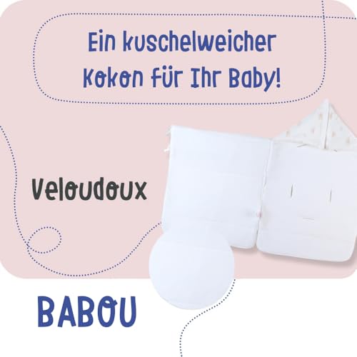 noukies-babyschlafsack-babou-veloudoux-ecru-0-6-monate-f-r-autositz image 7