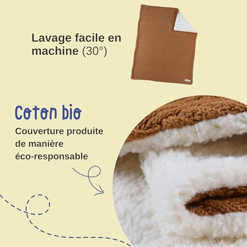 noukie-s-mix-match-strickdecke-sherpa-karamell-75-x-100-cm-bio-baumwolle image 8
