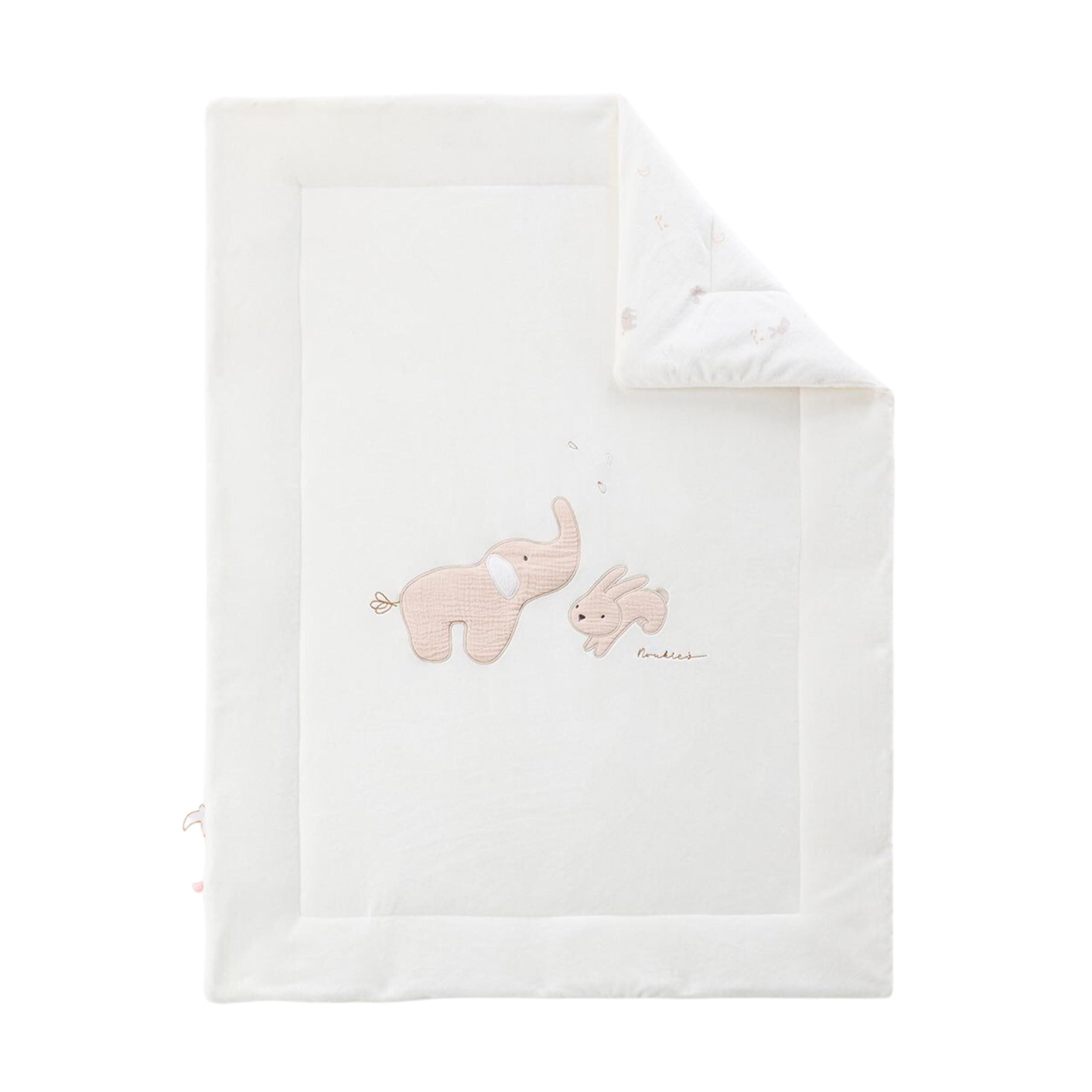 noukie-s-lina-joy-veloudoux-decke-ecru-rosa-100-x-140-cm image 7