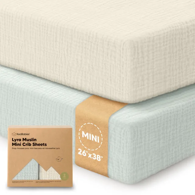 keababies-2-pack-lyra-musselin-mini-crib-spannbettlaken image 1