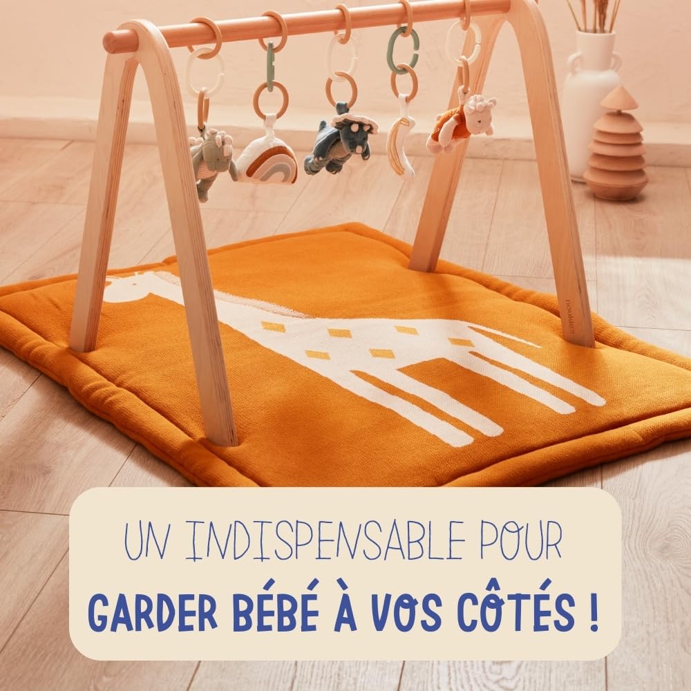 noukies-tiga-laufgittereinlage-bio-75-x-95-cm-giraffe-gelb image 4