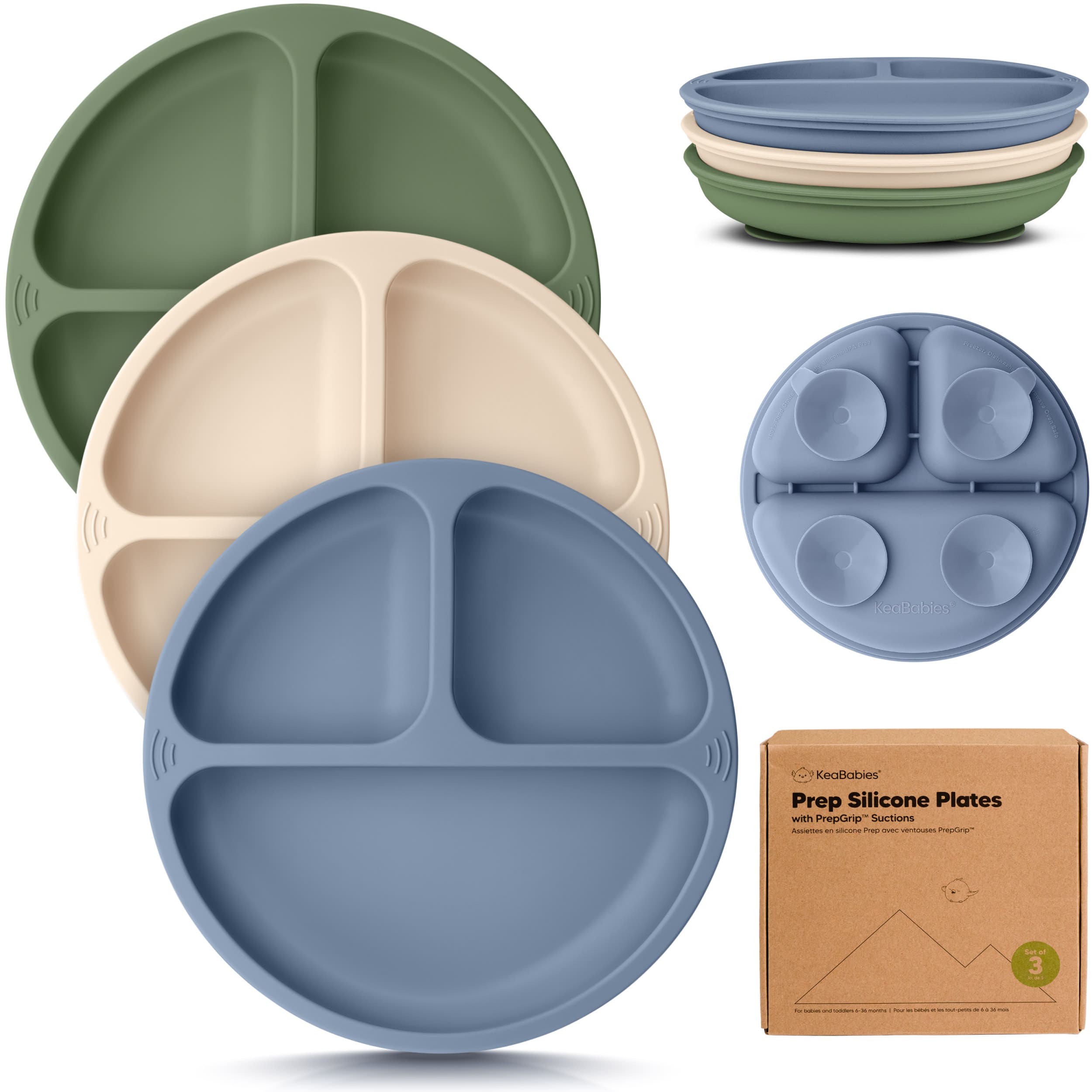 keababies-3-pack-prep-silikon-saugnapf-teller-baby image 1