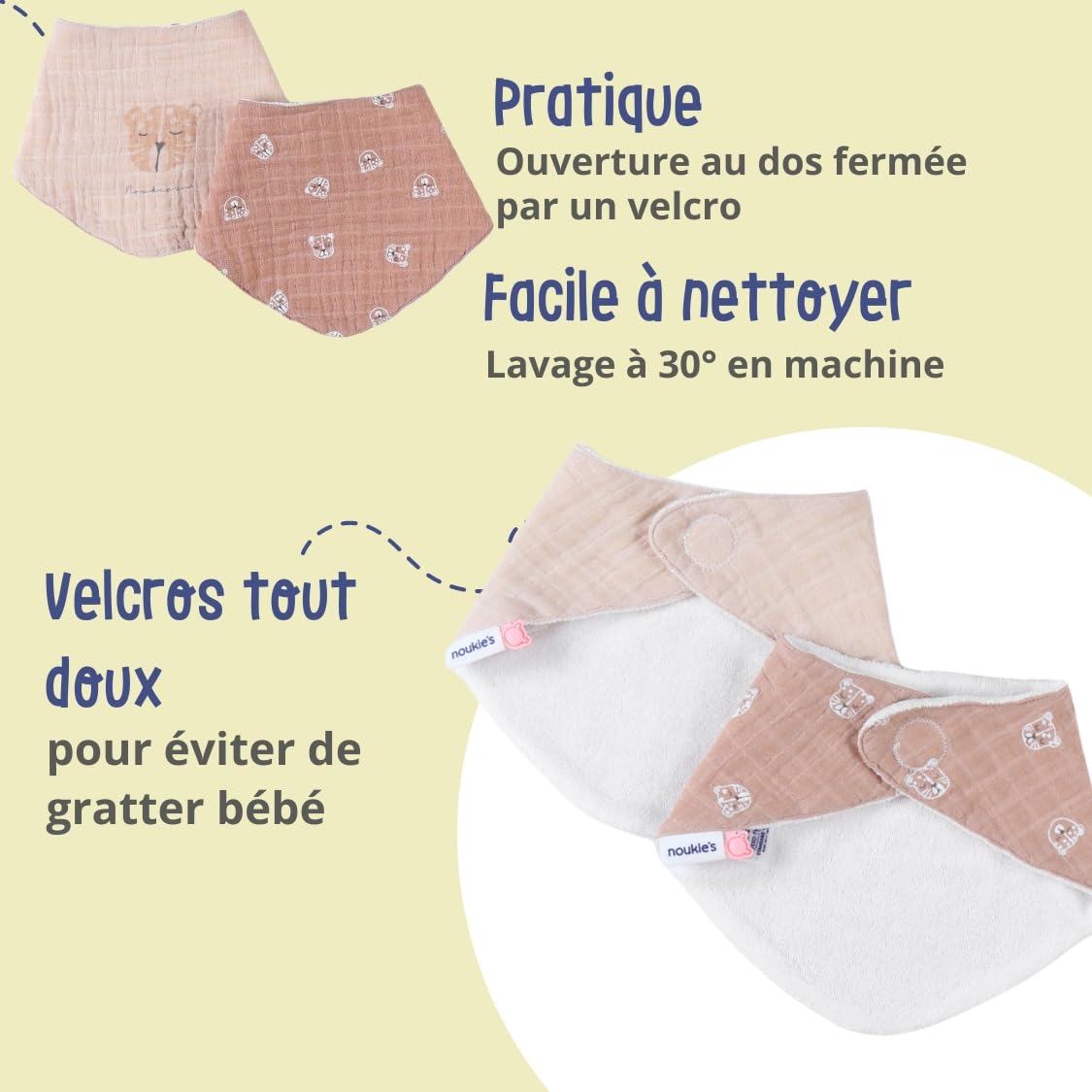 noukies-babou-kendi-bandana-l-tzchen-katze-0-3-monate-2er-pack image 3