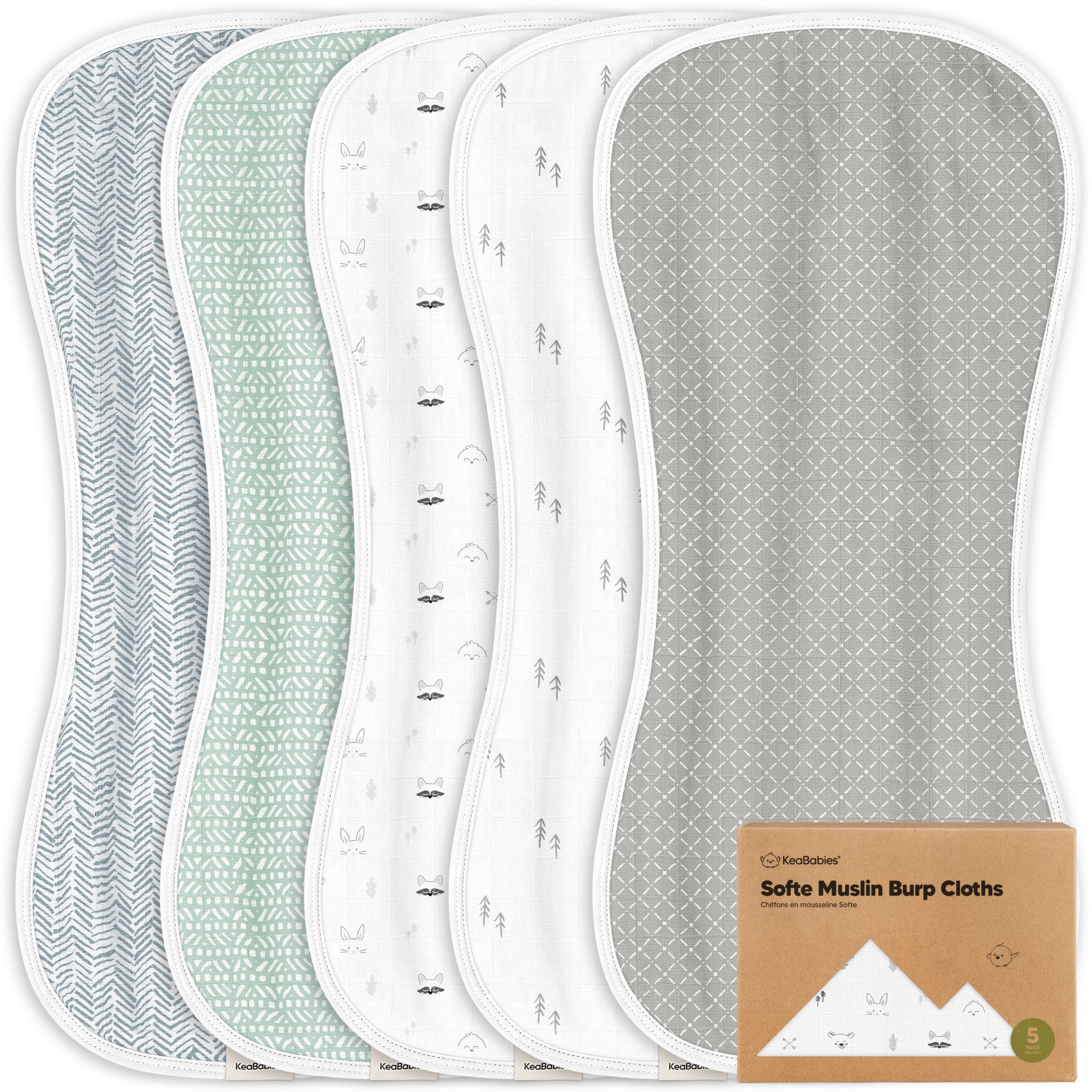 keababies-softe-muslin-baby-spuckt-cher-21x10-5-5er-pack image 1